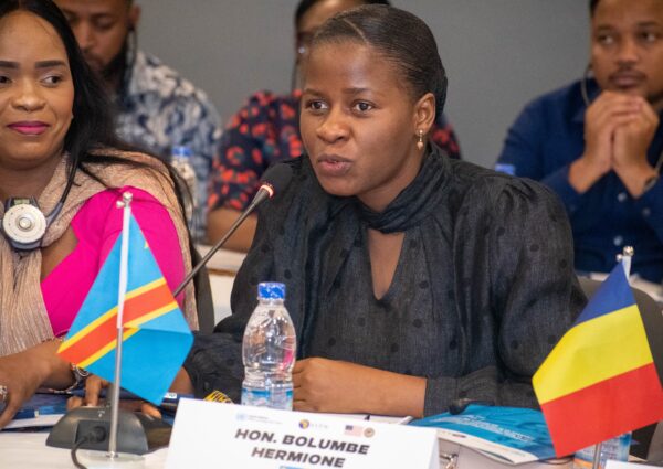 Lutte contre la criminalité financière : l’appel fort de l’Honorable Hermione Bolumbe au Dialogue parlementaire en Côte d’Ivoire